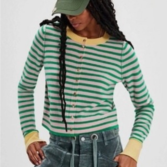 Sweaters - Free People Nocturnal Striped Cashmere Cardi